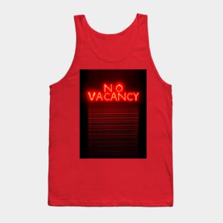 No Vacancy Sign in Red Tank Top